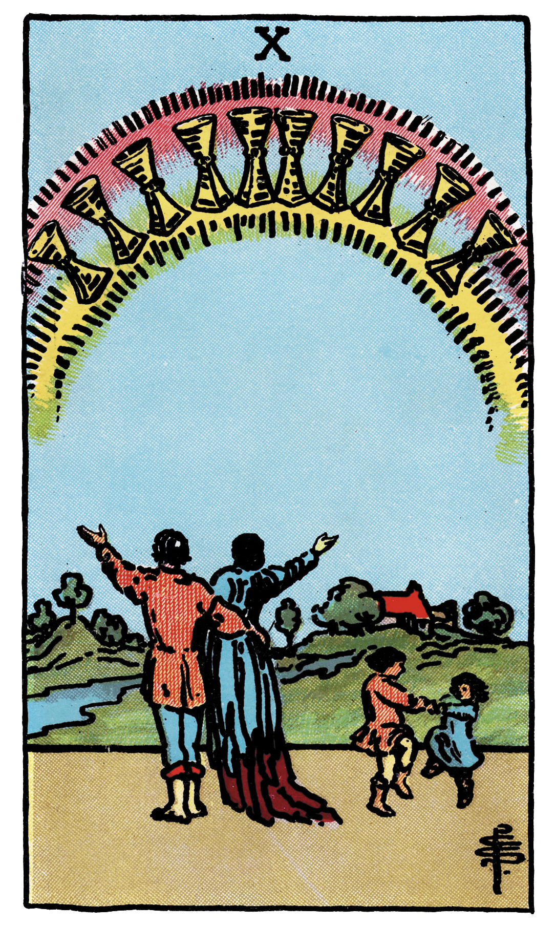 Carte de tarot — 10cups